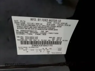 2016 Ford Flex SEL z VIN 2FMGK5C87GBA21195, wystawiony jako Copart lot #52667655 z przebiegiem 129 100 mil mil oraz Szkoda całkowita • Salvage title. Historia ofert i sprzedaży dostępna na DreamBid. Obrazek 13.