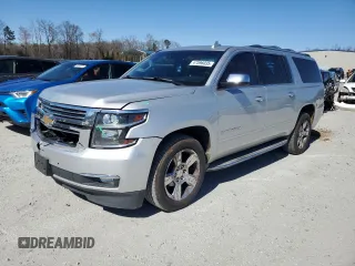 2015 Chevrolet Suburban LTZ with VIN 1GNSKKKC6FR549249, listed as a Copart auction lot 47596035 with 170,741 mi miles and Salvage Title. Bid and sale history available at carsss.com. Image 1.