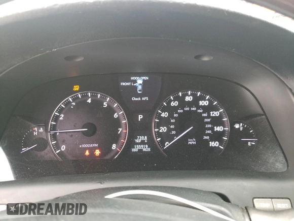 2007 Lexus LS 460 with VIN JTHBL46F675035124, listed as a Copart auction lot 54334835 with 155,919 mi miles and Salvage title. Bid and sale history available at DreamBid. Image 9.
