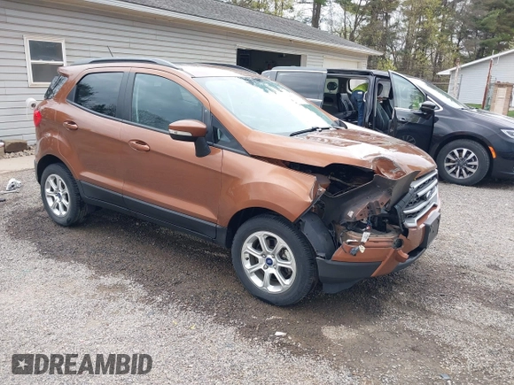 2018 Ford EcoSport SE with VIN MAJ3P1TEXJC229328, listed as a IAAI auction lot 42059911 with 27,531 mi miles. Bid and sale history available at carsss.com. Image 1.