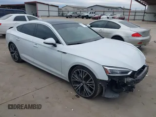 2018 Audi A5 Sportback Premium Plus with VIN WAUBNCF53JA058224, listed as a IAAI auction lot 41337181 with 92,242 mi miles. Bid and sale history available at carsss.com. Image 1.