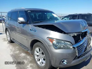 2011 Infiniti QX56 7-passenger with VIN JN8AZ2NF1B9502103, listed as a IAAI auction lot 41662211 with 189,386 mi miles. Bid and sale history available at carsss.com. Image 1.