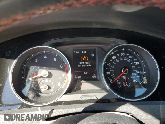 2018 Volkswagen Golf GTI S with VIN 3VW547AU1JM285842, listed as a Copart auction lot 49862985 with 74,999 mi miles and Salvage Title. Bid and sale history available at carsss.com. Image 9.