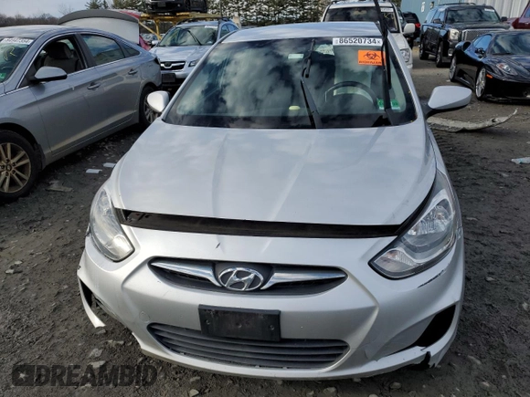 2013 Hyundai Accent GS with VIN KMHCT5AE9DU072126, listed as a Copart auction lot 86520734 with 0 mi miles and Salvage Title. Bid and sale history available at carsss.com. Image 5.