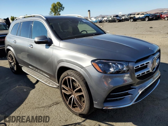 2023 Mercedes-Benz GLS with VIN 4JGFF5KEXPA876749, listed as a Copart auction lot 72206203 with 13,654 mi miles. Bid and sale history available at carsss.com. Image 4.
