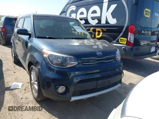2017 Kia Soul + with VIN KNDJP3A56H7418240, listed as a IAAI auction lot 42040695 with 127,824 mi miles. Bid and sale history available at carsss.com. Image 1.