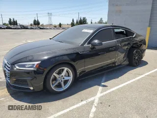 2019 Audi A5 Sportback Premium with VIN WAUDNCF56KA016916, listed as a Copart auction lot 62178745 with 46,267 mi miles and Salvage title. Bid and sale history available at DreamBid. Image 1.