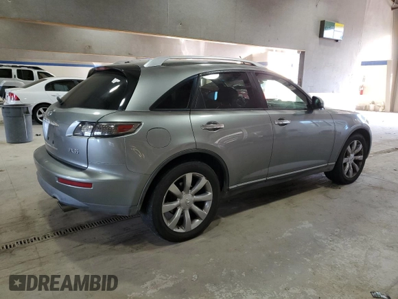 2005 Infiniti FX z VIN JNRAS08W25X200190, wystawiony jako Copart lot #86908434 z przebiegiem 269 591 mil mil oraz Szkoda całkowita • Salvage title. Historia ofert i sprzedaży dostępna na DreamBid. Obrazek 3.