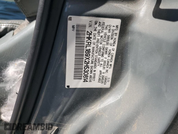 2002 Honda Odyssey EX-L with VIN 2HKRL189X2H530814, listed as a Copart auction lot 62280465 with 270,080 mi miles and Salvage title. Bid and sale history available at DreamBid. Image 13.