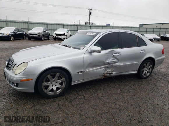 2007 Mercedes-Benz E 350 with VIN WDBUF56XX7B044148, listed as a Copart auction lot 87456714 with 198,152 mi miles and Salvage Title. Bid and sale history available at carsss.com. Image 1.