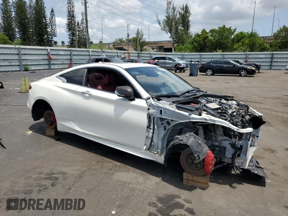 2021 Infiniti Q60 Red Sport 400 with VIN JN1FV7LL1MM560170, listed as a Copart auction lot 58329605 with 35,742 mi miles and Non repairable. Bid and sale history available at DreamBid. Image 4.