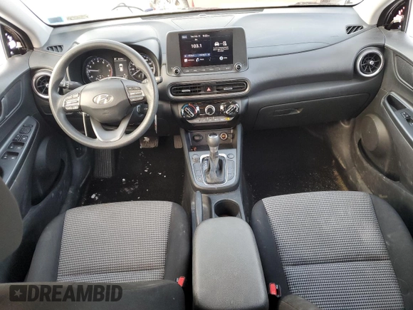 2022 Hyundai Kona SE with VIN KM8K2CAB9NU768527, listed as a Copart auction lot 43721125 with 76,231 mi miles and Salvage Title. Bid and sale history available at carsss.com. Image 8.