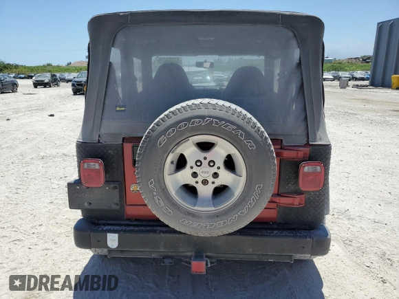 1998 Jeep Wrangler SE with VIN 1J4FY29P8WP805107, listed as a Copart auction lot 53324475 with 156,831 mi miles and Salvage Title. Bid and sale history available at carsss.com. Image 6.