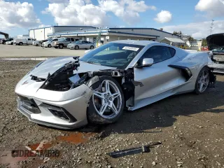 2020 Chevrolet Corvette 2LT with VIN 1G1Y72D49L5107457, listed as a Copart auction lot 42349555 with 25,268 mi miles and Salvage Title. Bid and sale history available at carsss.com. Image 1.