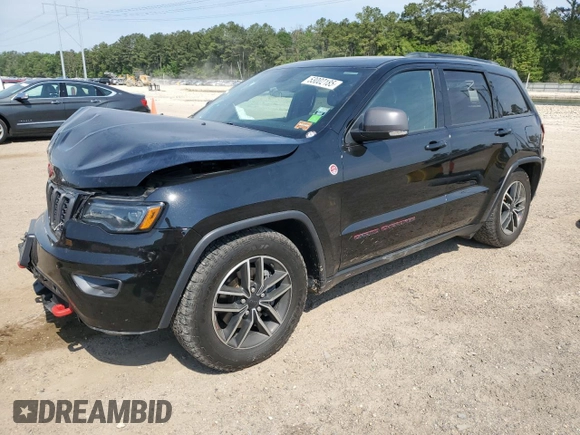 2019 Jeep Grand Cherokee Trailhawk with VIN 1C4RJFLG6KC838275, listed as a Copart auction lot 53002185 with 77,597 mi miles and Salvage title. Bid and sale history available at DreamBid. Image 1.