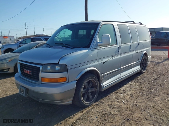 2005 GMC Savana Cargo Van YF7 Upfitter with VIN 1GDFG15T551243069, listed as a IAAI auction lot 41997248 with 223,598 mi miles. Bid and sale history available at carsss.com. Image 2.