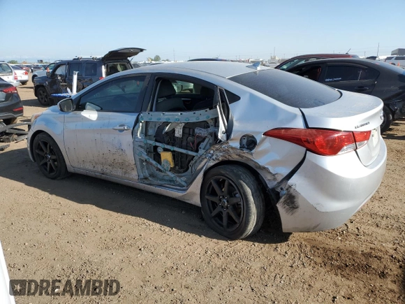 2012 Hyundai Elantra Limited with VIN KMHDH4AE7CU349600, listed as a Copart auction lot 57899385 with 146,076 mi miles and Salvage title. Bid and sale history available at DreamBid. Image 2.