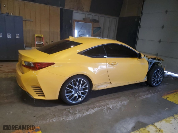 2018 Lexus RC with VIN JTHHZ5BCXJ5018263, listed as a Copart auction lot 87873085 with 44,806 mi miles and Salvage Title. Bid and sale history available at carsss.com. Image 3.