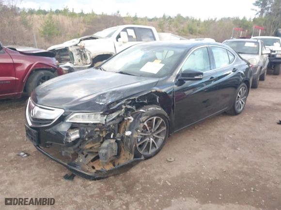 2015 Acura TLX V6 Tech with VIN 19UUB2F55FA010487, listed as a IAAI auction lot 41524969 with 157,888 mi miles. Bid and sale history available at carsss.com. Image 2.