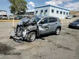 2022 Jeep Compass Sport with VIN 3C4NJCABXNT213956, listed as a Copart auction lot 69584354 with 20,158 mi miles and Salvage Title. Bid and sale history available at carsss.com. Image 12.