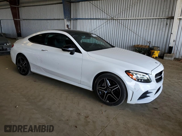 2020 Mercedes-Benz C 300 with VIN W1KWJ8DB2LF985202, listed as a Copart auction lot 53155975 with 48,895 mi miles and Salvage Title. Bid and sale history available at DreamBid. Image 4.