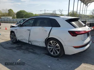 2021 Audi e-tron Premium Plus with VIN WA1LAAGE1MB004760, listed as a Copart auction lot 52986445 with 33,391 mi miles and Salvage Title. Bid and sale history available at carsss.com. Image 2.