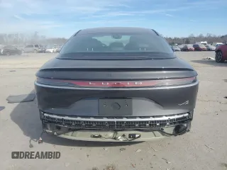 2024 Lucid Air Pure with VIN 50EA1PGA6RA002444, listed as a Copart auction lot 42819025 with 2,705 mi miles and Salvage Title. Bid and sale history available at carsss.com. Image 6.