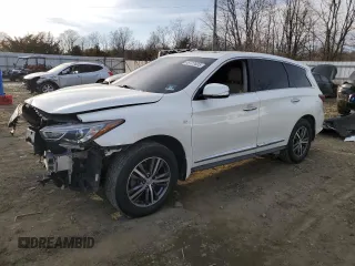2019 Infiniti QX60 PURE with VIN 5N1DL0MM2KC559472, listed as a Copart auction lot 46727605 with 61,340 mi miles and Salvage Title. Bid and sale history available at carsss.com. Image 1.