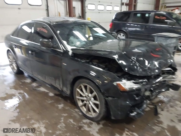 2014 Audi A4 Premium Plus with VIN WAUFFAFL5EN005217, listed as a IAAI auction lot 40971901 with 217,529 mi miles. Bid and sale history available at carsss.com. Image 1.