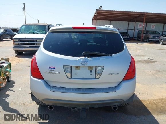 2007 Nissan Murano SL with VIN JN8AZ08W57W606876, listed as a IAAI auction lot 41967978 with 187,094 mi miles and . Bid and sale history available at DreamBid. Image 17.