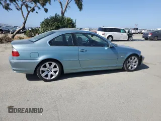2003 BMW 3 Series 325Ci with VIN WBABN33423PG60319, listed as a Copart auction lot 55254215 with 138,800 mi miles and Clean Title. Bid and sale history available at carsss.com. Image 3.