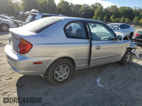 2003 Hyundai Accent GL with VIN KMHCG35C93U260712, listed as a Copart auction lot 75209844 with 0 mi miles and Salvage Title. Bid and sale history available at carsss.com. Image 3.