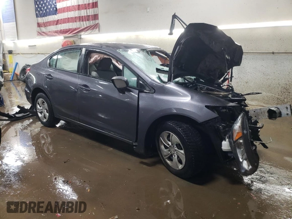 2015 Honda Civic Sedan LX with VIN 19XFB2F5XFE046079, listed as a Copart auction lot 89402115 with Not Provided miles and Non Repairable. Bid and sale history available at carsss.com. Image 4.