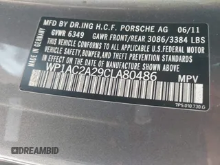 2012 Porsche Cayenne Turbo с VIN WP1AC2A29CLA80486, выставлен на аукционе IAAI как лот 42324263 с пробегом 106 588 миль миль и . История ставок и продаж доступна на DreamBid. Изображение 9.