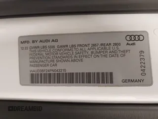 2023 Audi A6 Premium z VIN WAUD3BF24PN043215, wystawiony jako IAAI lot #42344302 z przebiegiem 55 357 mil mil oraz . Historia ofert i sprzedaży dostępna na DreamBid. Obrazek 9.
