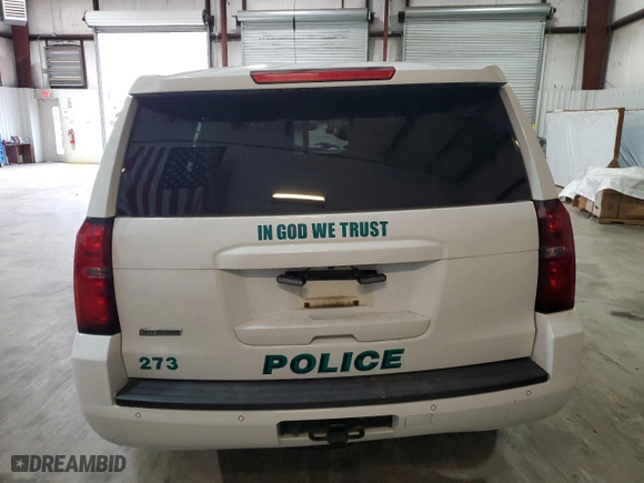 2017 Chevrolet Tahoe Commercial with VIN 1GNLCDECXHR150484, listed as a Copart auction lot 43262125 with 0 mi miles and Salvage Title. Bid and sale history available at carsss.com. Image 6.
