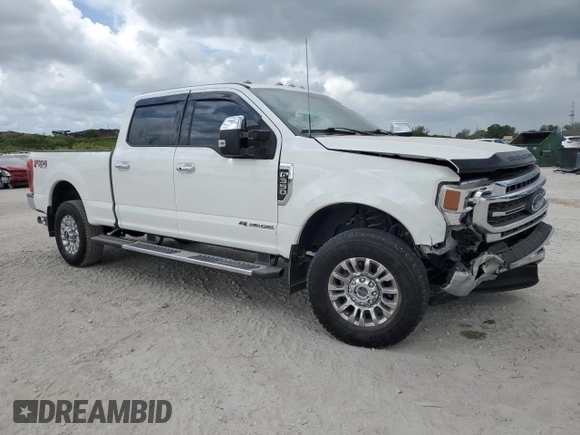 2022 Ford F-350 XL with VIN 1FT8W3BT7NEE11027, listed as a Copart auction lot 54505945 with 77,997 mi miles and Salvage title. Bid and sale history available at DreamBid. Image 4.