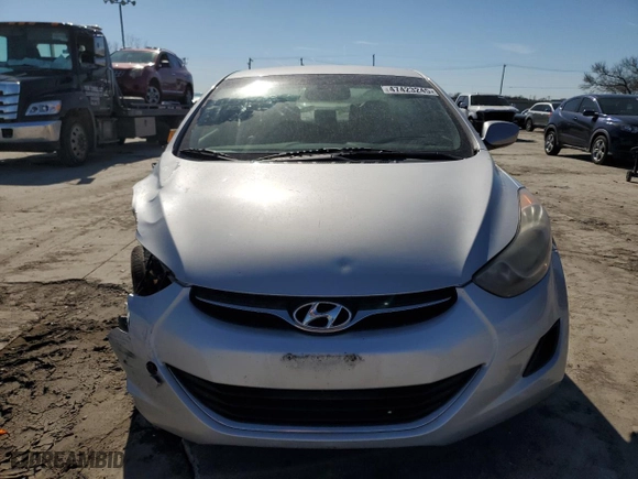 2013 Hyundai Elantra GLS PZEV with VIN KMHDH4AE6DU727701, listed as a Copart auction lot 47423245 with 0 mi miles and Salvage Title. Bid and sale history available at carsss.com. Image 5.