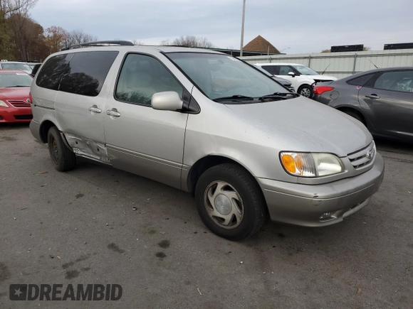 2002 Toyota Sienna LE with VIN 4T3ZF13C62U502916, listed as a Copart auction lot 78490014 with 116,367 mi miles and Salvage Title. Bid and sale history available at carsss.com. Image 4.