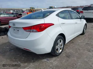 2012 Hyundai Elantra GLS PZEV with VIN 5NPDH4AE9CH150837, listed as a IAAI auction lot 41888818 with 86,210 mi miles. Bid and sale history available at carsss.com. Image 4.