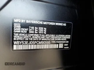 2023 BMW i7 xDrive60 z VIN WBY53EJ05PCM90595, wystawiony jako Copart lot #85151334 z przebiegiem 13 277 mil mil oraz Szkody całkowita. Historia ofert i sprzedaży dostępna na DreamBid. Obrazek 12.