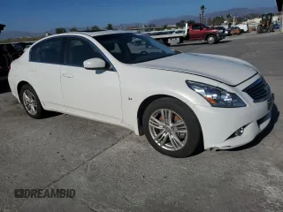 2015 Infiniti Q40 with VIN JN1CV6AR8FM520143, listed as a Copart auction lot 46702005 with 0 mi miles and Salvage Title. Bid and sale history available at carsss.com. Image 4.