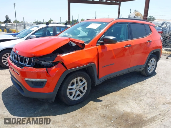 2018 Jeep Compass Sport с VIN 3C4NJCAB7JT123223, выставлен на аукционе IAAI как лот 42441627 с пробегом 90 273 миль миль и . История ставок и продаж доступна на DreamBid. Изображение 2.