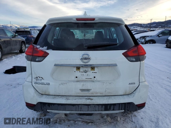 2017 Nissan Rogue SV with VIN KNMAT2MV6HP573601, listed as a Copart auction lot 45117385 with 70,856 mi miles and Salvage Title. Bid and sale history available at carsss.com. Image 6.
