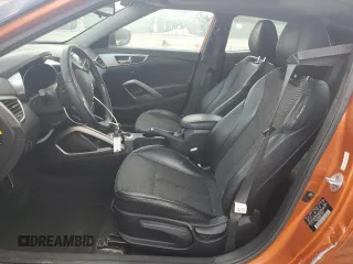 2013 Hyundai Veloster w/Red Int with VIN KMHTC6AD5DU094010, listed as a Copart auction lot 58048795 with 90,455 mi miles and Salvage title. Bid and sale history available at DreamBid. Image 7.