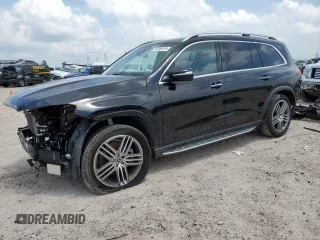 2021 Mercedes-Benz GLS 450 with VIN 4JGFF5KE2MA461453, listed as a Copart auction lot 55395124 with 57,363 mi miles and Salvage Title. Bid and sale history available at DreamBid. Image 1.