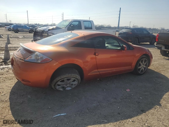 2007 Mitsubishi Eclipse GT with VIN 4A3AK34T37E012321, listed as a Copart auction lot 43815595 with 103,255 mi miles and Salvage Title. Bid and sale history available at carsss.com. Image 3.