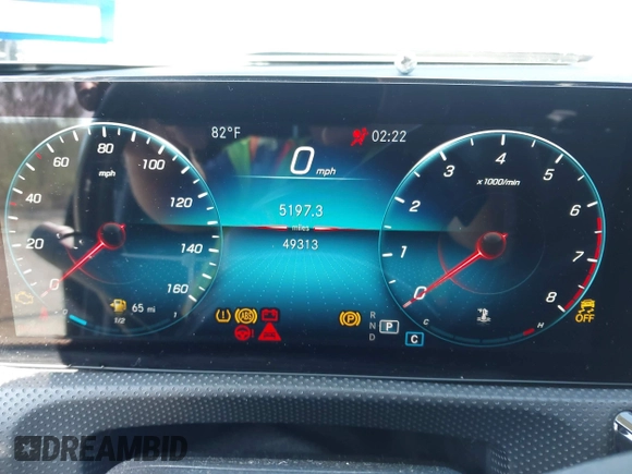 2021 Mercedes-Benz A 220 with VIN W1K3G4EB1MJ254820, listed as a IAAI auction lot 40839947 with 49,313 mi miles and . Bid and sale history available at DreamBid. Image 7.