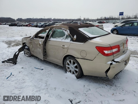 2008 Lincoln MKZ with VIN 3LNHM28T98R634903, listed as a Copart auction lot 45312185 with Not Provided miles and Salvage Title. Bid and sale history available at carsss.com. Image 2.