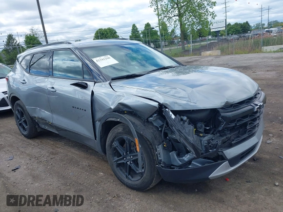 2024 Chevrolet Blazer LT with VIN 3GNKBCR48RS203810, listed as a IAAI auction lot 42341290 with 19,491 mi miles and . Bid and sale history available at DreamBid. Image 1.